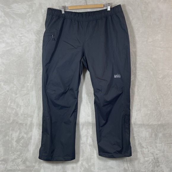 REI Other - REI Rain Pants Mens XL Short Black Waterproof Nylon Hiking Zip Leg Outdoor 43509